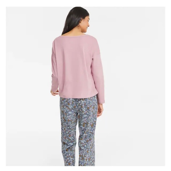 3/$12 Pink Long-Sleeve Pajama Shirt - Picture 2 of 9